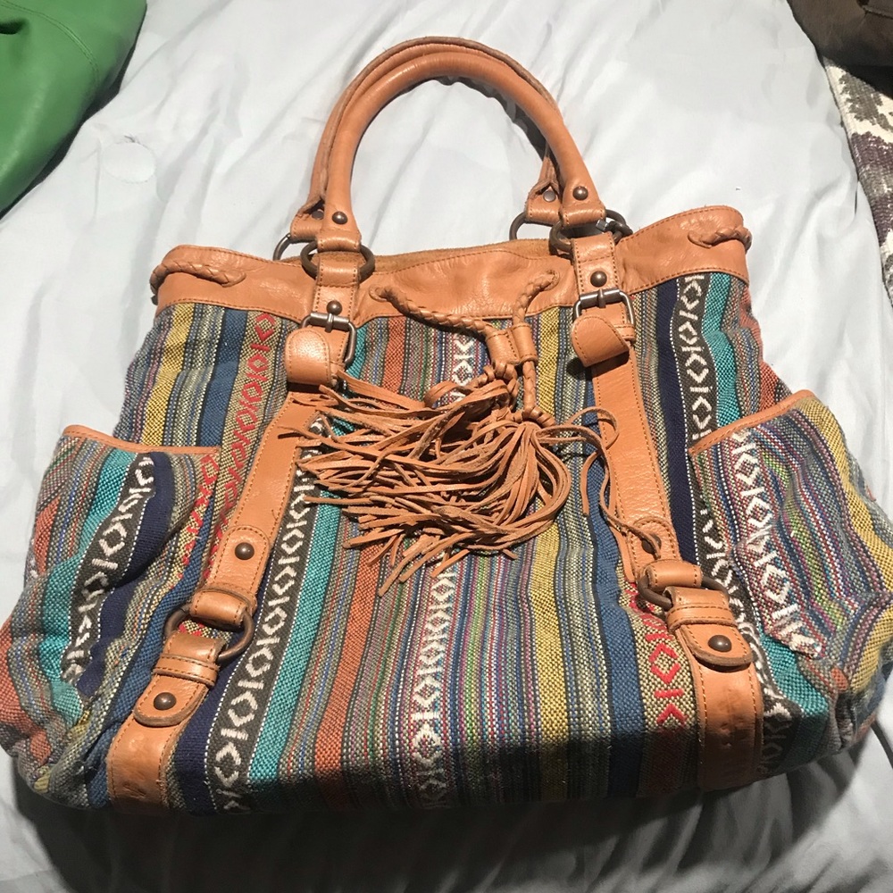 Cool tribal spring /summer pattern -hobo bag